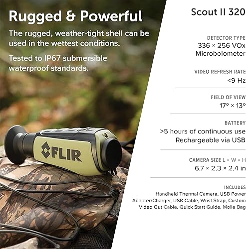 Miniatura 25 de FLIR Scout TKx Monocular compacto de imágenes infrarrojas/térmicas para ver la vida silvestre, caza y exteriores