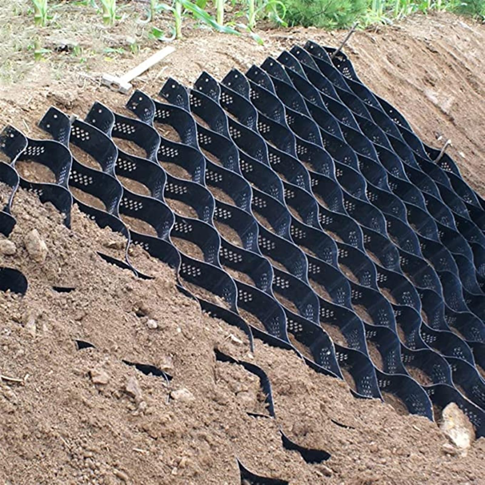QYMYOZ Heavy Duty, 2" Thick Gravel Stabilization System, 1800 LBS/SQ Strength, Ideal for Walkways, Driveways, Slopes & Gardens, 6x7m (20x23ft)