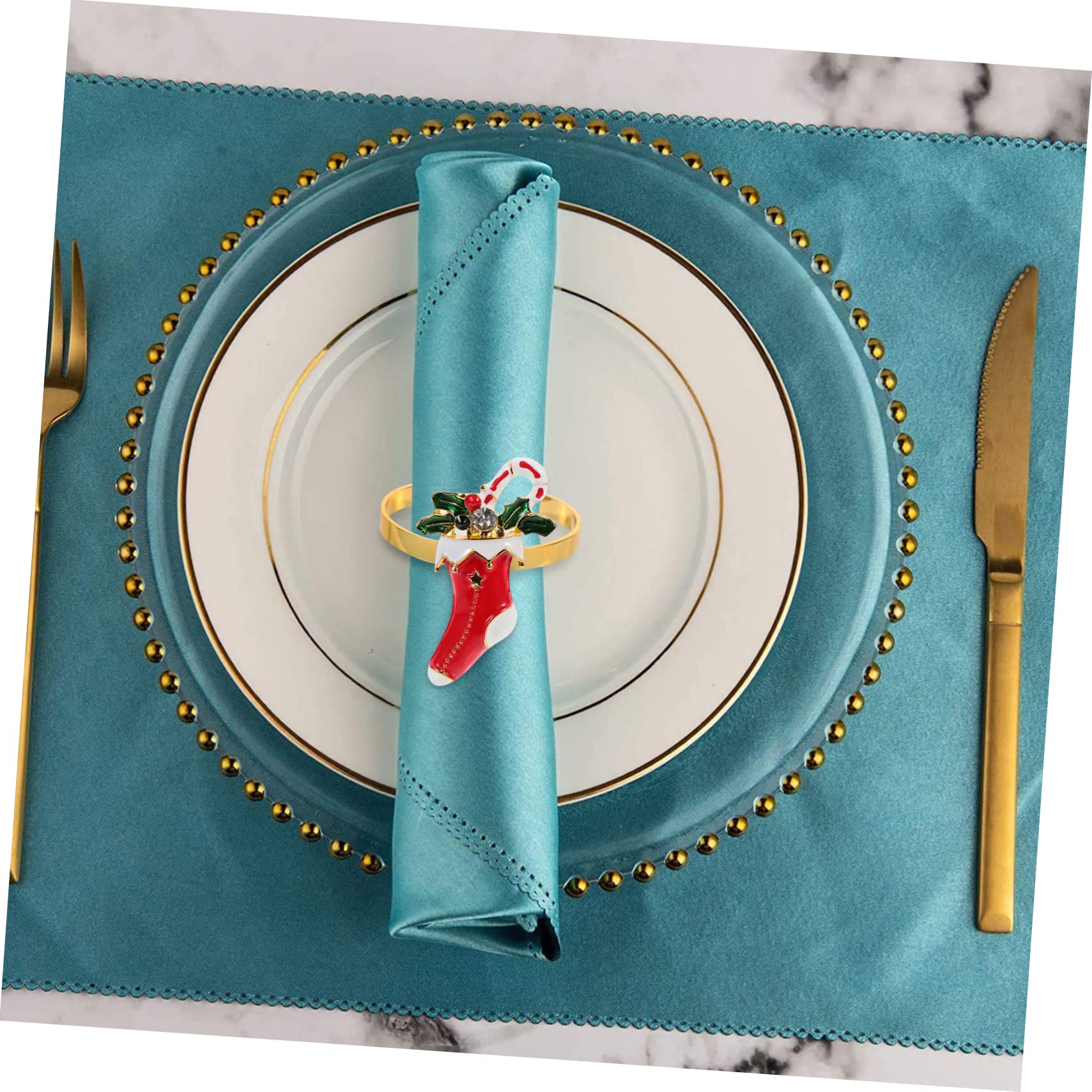 TOPBATHY 3 Sätze Weihnachtsserviettenschnalle Christmas Decorations Table Weihnachtsdeko Schreibtisch Perlmutt-serviettenringhalter Weihnachtsdecke Weihnachten Serviettendekor 4 Stück * 3