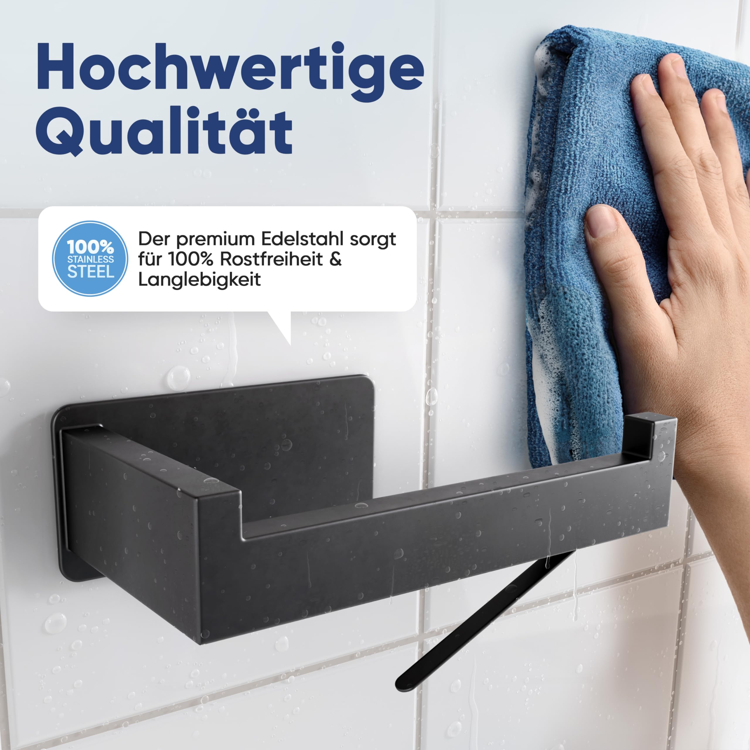 WOHNHELD Porte-papier Toilette Sans Perçage | Avec Frein à