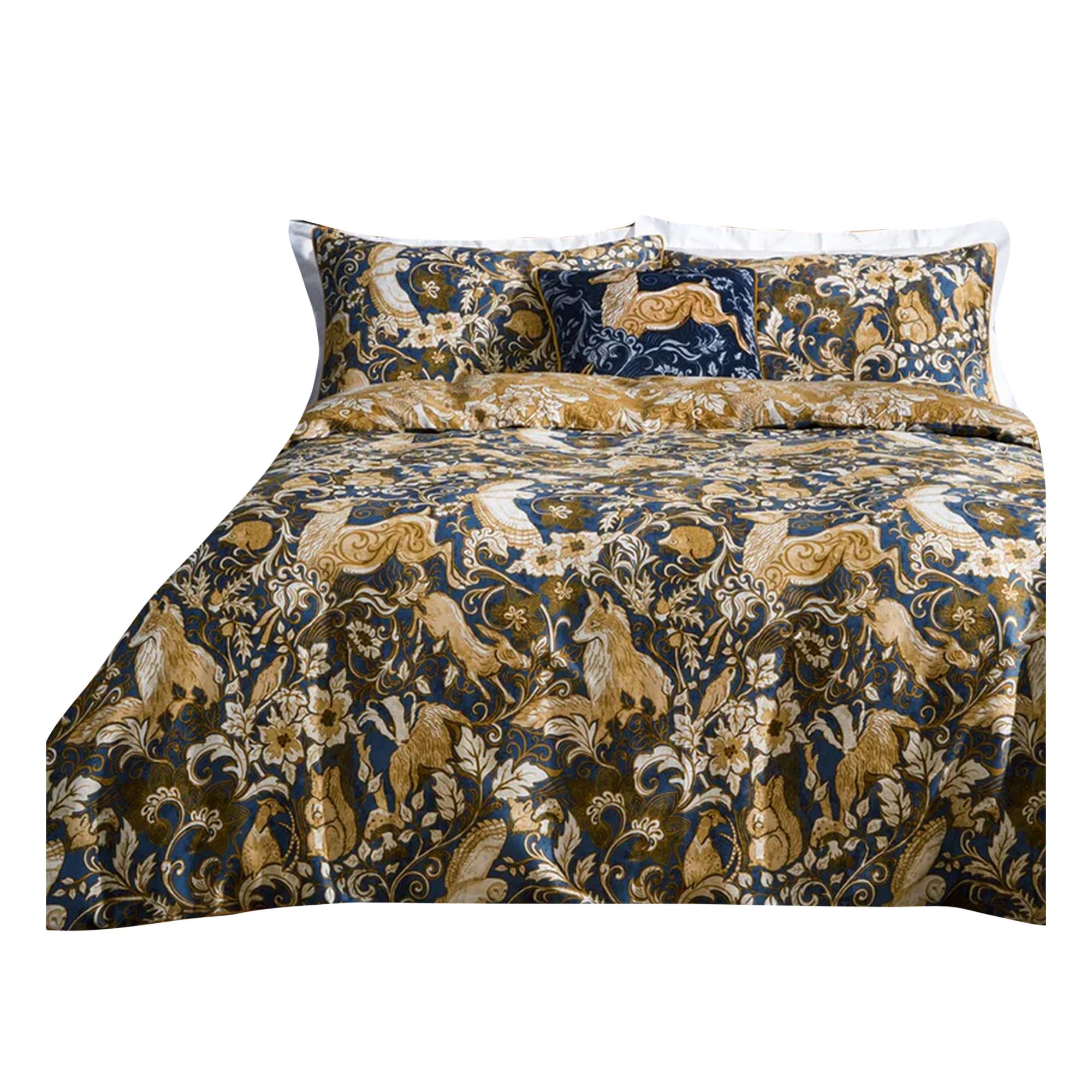 Paoletti Harewood Single Blue Duvet Set - 100% Cotton - 200 Thread Count