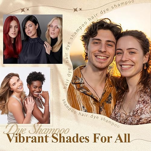 Vista 7 de Champú para teñir el cabello Cherry Brown 3 en 1, champú mágico de color marrón rojizo para mujeres y hombres, champú para teñir el cabello marrón