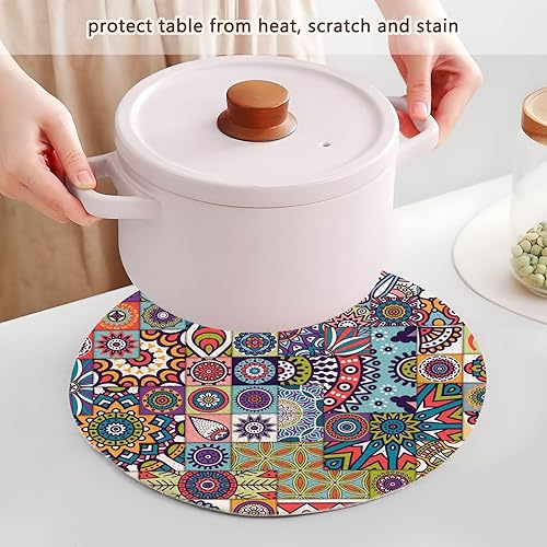 Miniatura 5 de Juego de sartenes de varias flores, soporte para salvamanteles para ollas y sartenes calientes resistente al calor, almohadilla caliente para olla