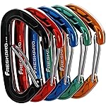 FresKaro caribeener Clips, Wire gate Carabiner Heavy Duty, Small Mini Caribeaner Wiregate Hooks, Lightweight, 5 Pack, for Keychain, Key, Belt Holders, Outdoor, Backpack, Gym, 5 Colors