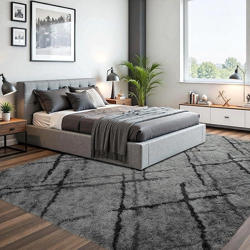 Vista 46 de JUNOVO - Alfombras de área ultra suaves de 3 x 5 pies, alfombras esponjosas para dormitorio, niños, niñas, bebés, sala de estar, suelo, cuarto