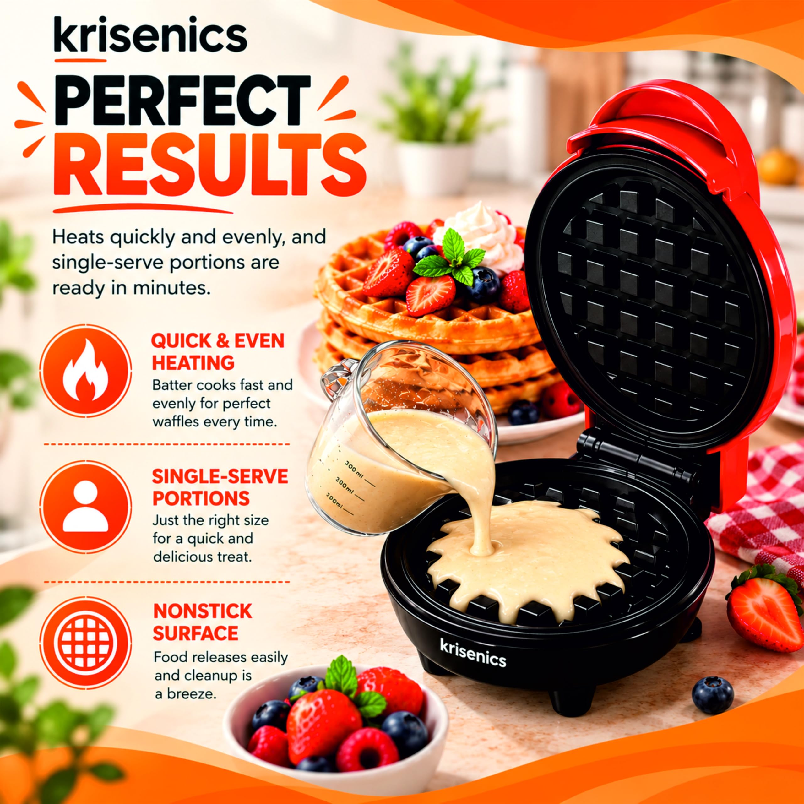 3-in-1 Waffle Maker - Waffles, Sandwiches & More! -5