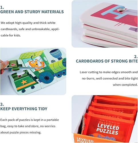 Miniatura 4 de Rompecabezas nivelados TOI para niños de 2 años en adelante, rompecabezas para niños pequeños, rompecabezas de preescolar, rompecabezas de piezas