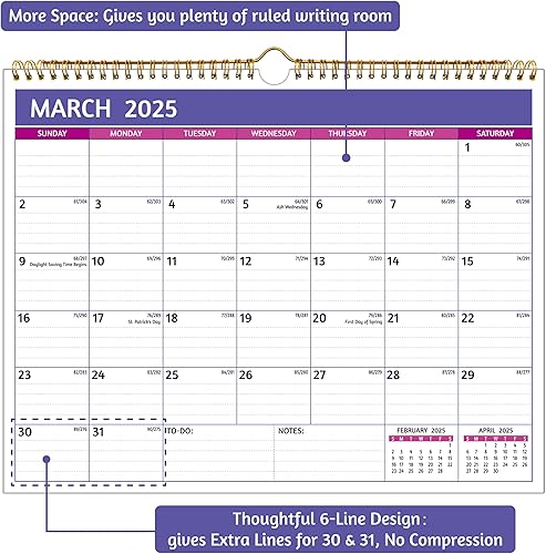 Miniatura 4 de Calendario de pared 2024-2026  Calendario de 2 años 2024-2026, 11 x 8.5 pulgadas, julio 2024  junio 2026, calendario de 24 meses, calendario mensual