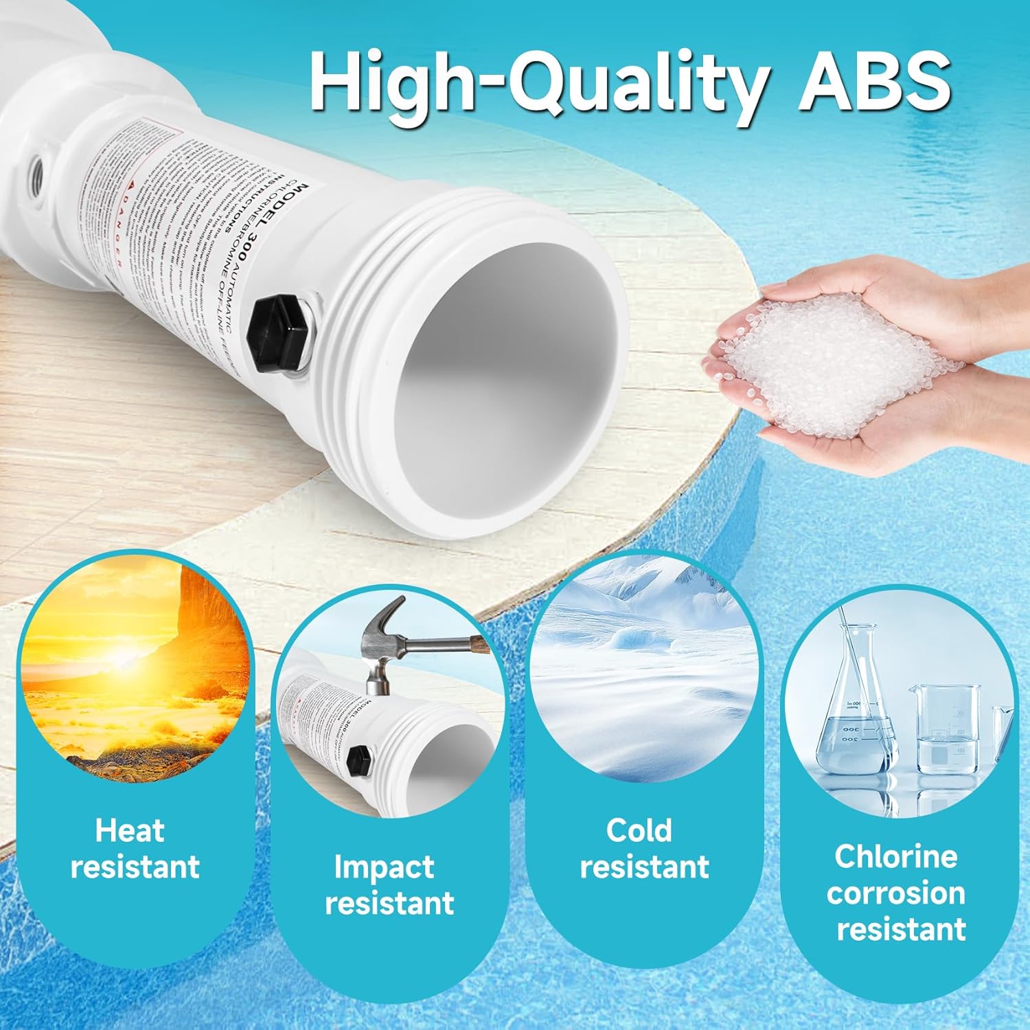 Upgraded R171016 Automatic Pool Chlorinator Replacement for Pentair 300 Rainbow Offline Chlorine/Bromine Feeder, for Inground Pool and Spa, Upgraded Control Valve, Base and Connector Parts