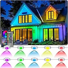 [40% off] CETELUMA 150FT Permanent Outdoor RGB Lights - IP67 Waterproof with Smart App Control Remote,DIY Scene Modes, Music Synchronization,Eaves Lights for Garden Decor,Deck,Christmas (150FT)
