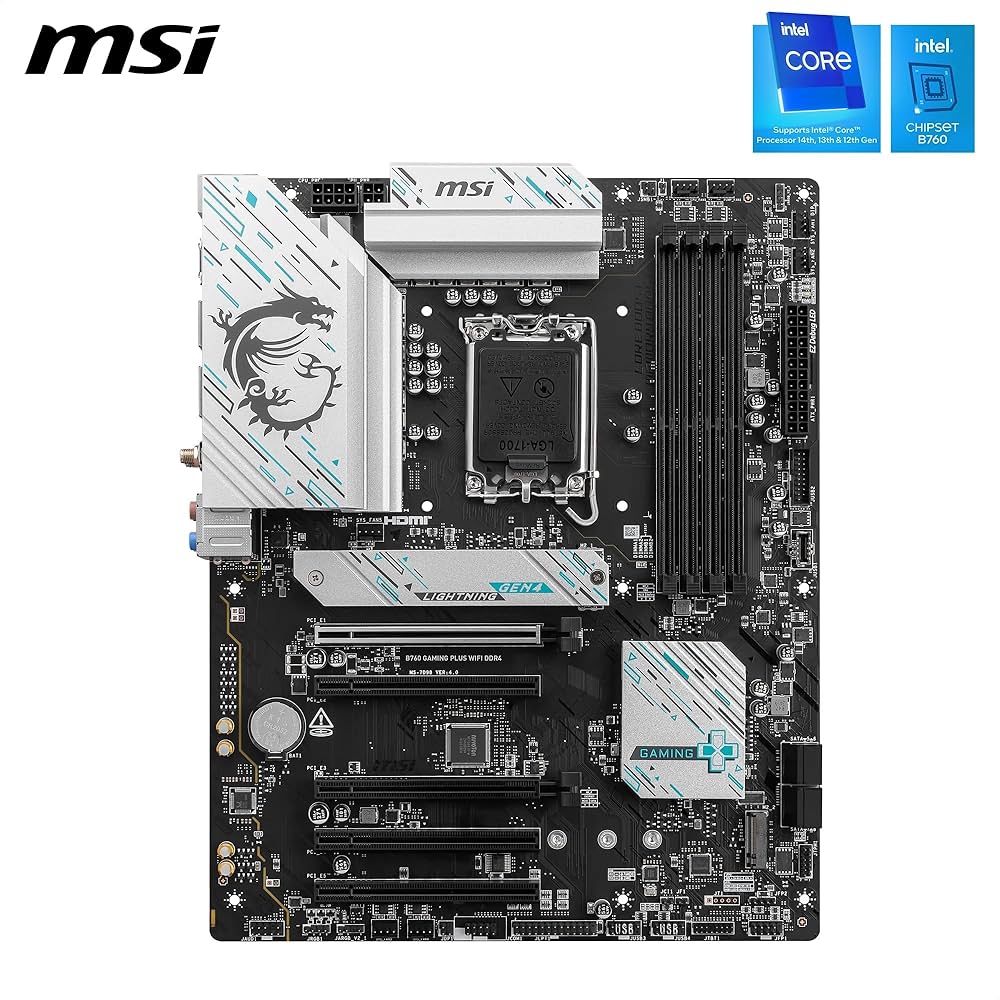 マザーボード MSI B760 GAMING PLUS WIFI + i5-14600KF MSI B760 GAMING PLUS WIFI, ATX - Intel 13th/12th Gen - 12 Phases