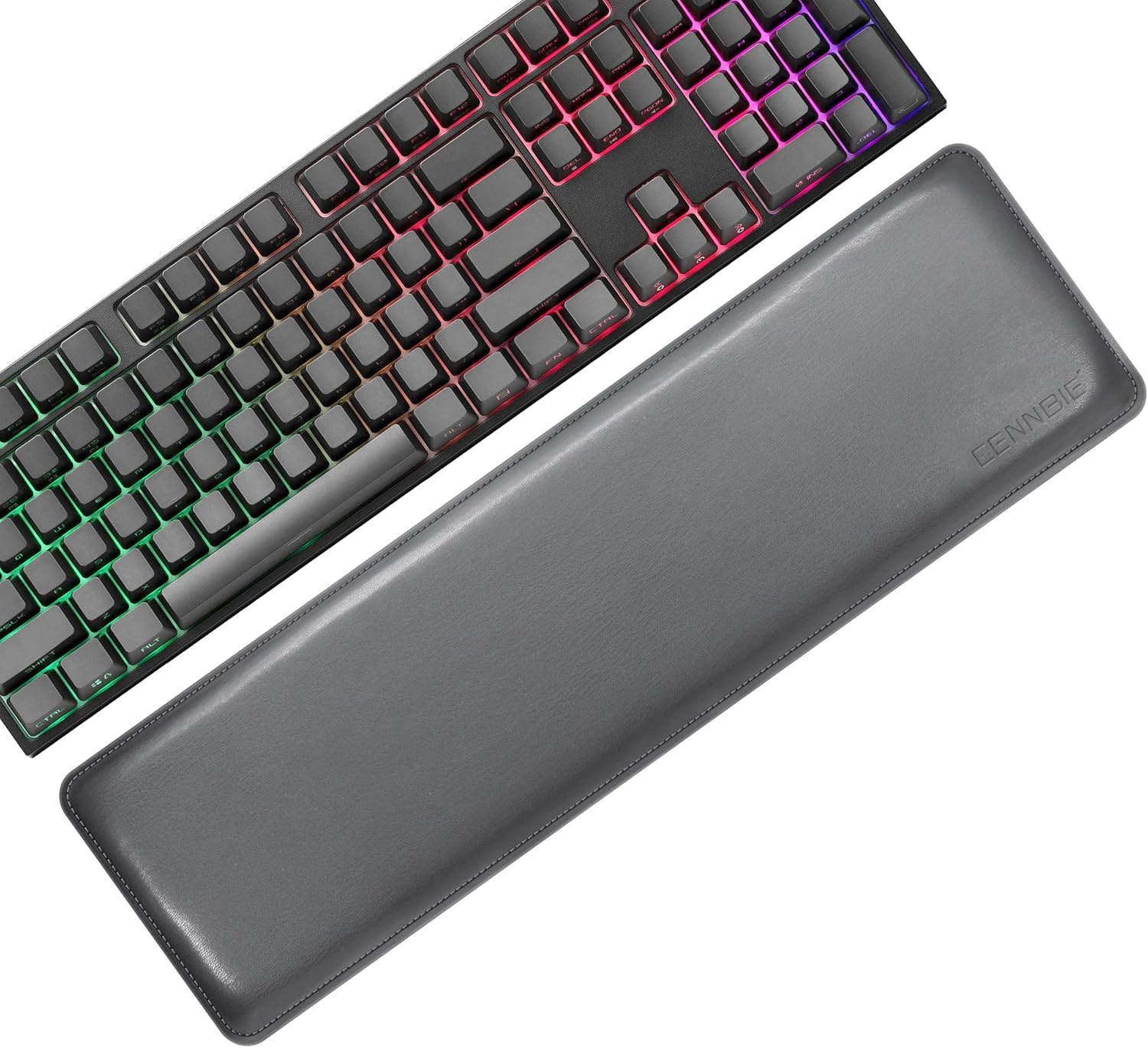 Enlarge Wrist Rest for Full Keyboards Leather Ergonomic Computer