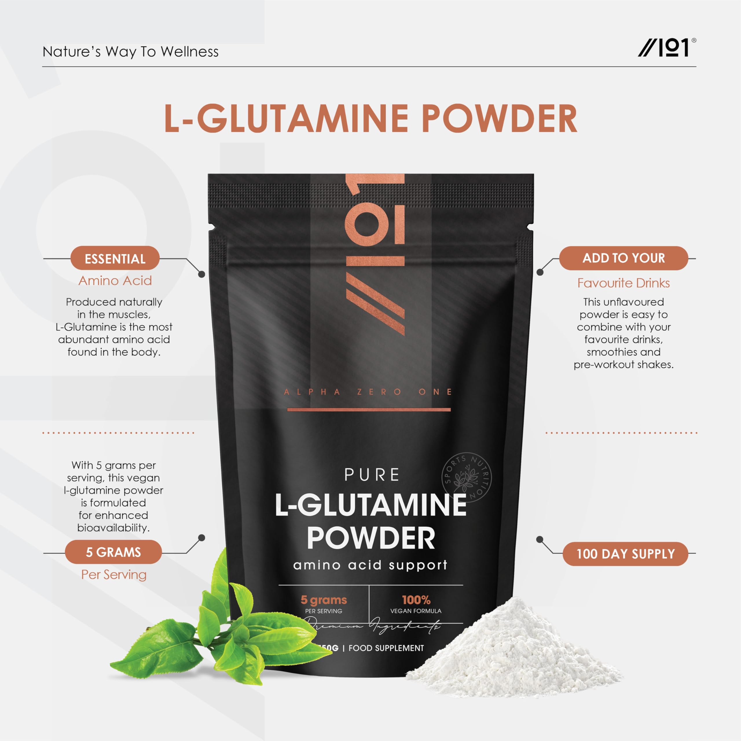Fermented L-Tyrosine 500mg With BioPerine - 120 Vegan Capsules - View #3