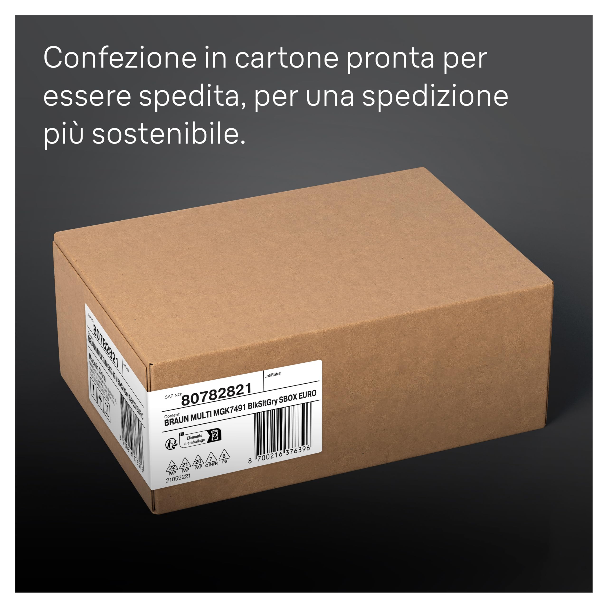 Braun Regolabarba Tagliacapelli Uomo, Rasoio Elettrico Barba e Capelli, 17-in-1 Styling Kit Per Barba, Capelli, Corpo, Naso e Orecchie, 100 Minuti Di Utilizzo, MGK7491 Nero