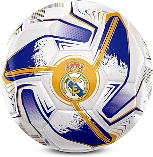 Hy-Pro Officially Licensed Real Madrid CF Football Size 5 Turbine Design Real Madrid Merchandise Training Match Collectibl...