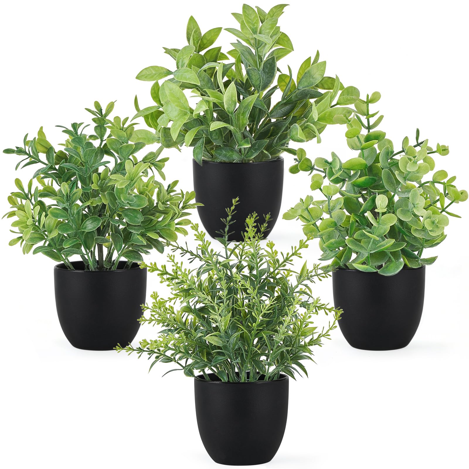 Photo 1 of Mkono 4pk Mini Artificial Potted Plants