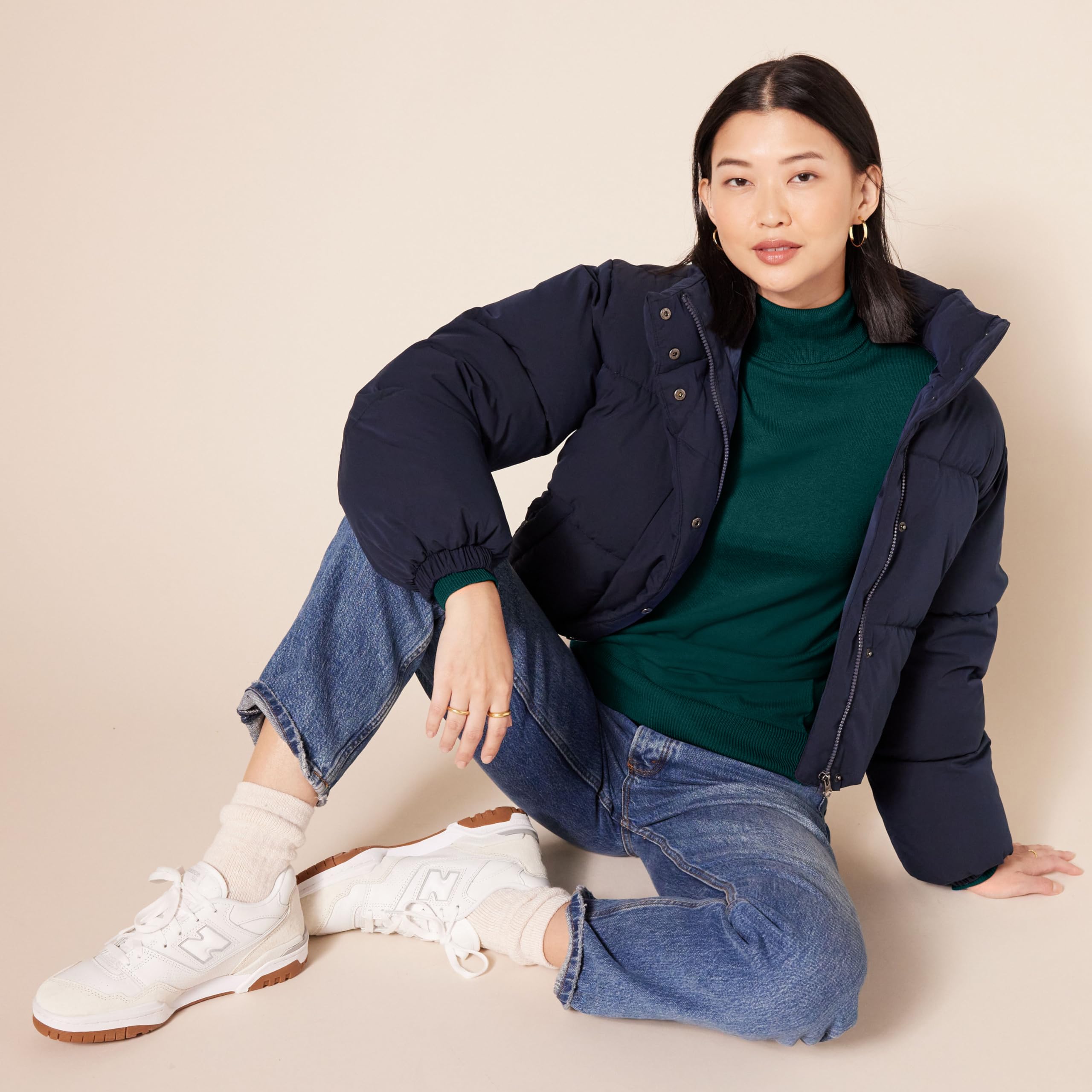 Amazon Essentials Donna Maglione A Collo Alto E Maniche Lunghe Leggero con vestibilità Classica (Taglie Forti Disponibili)