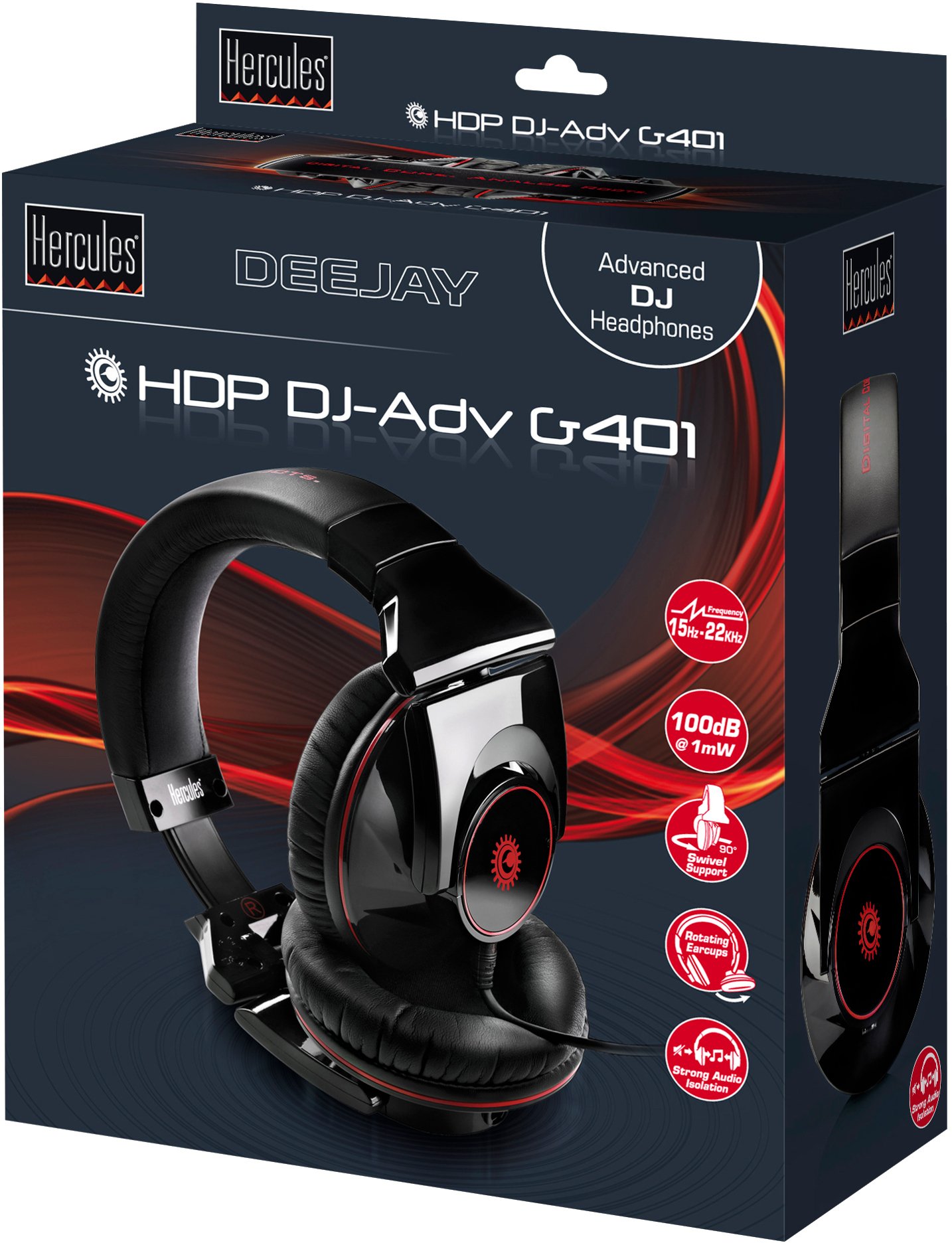 Hercules DJ-Adv. G401 (DJ-Kopfhörer, geschlossen, 50 mm Treiber, faltbar)