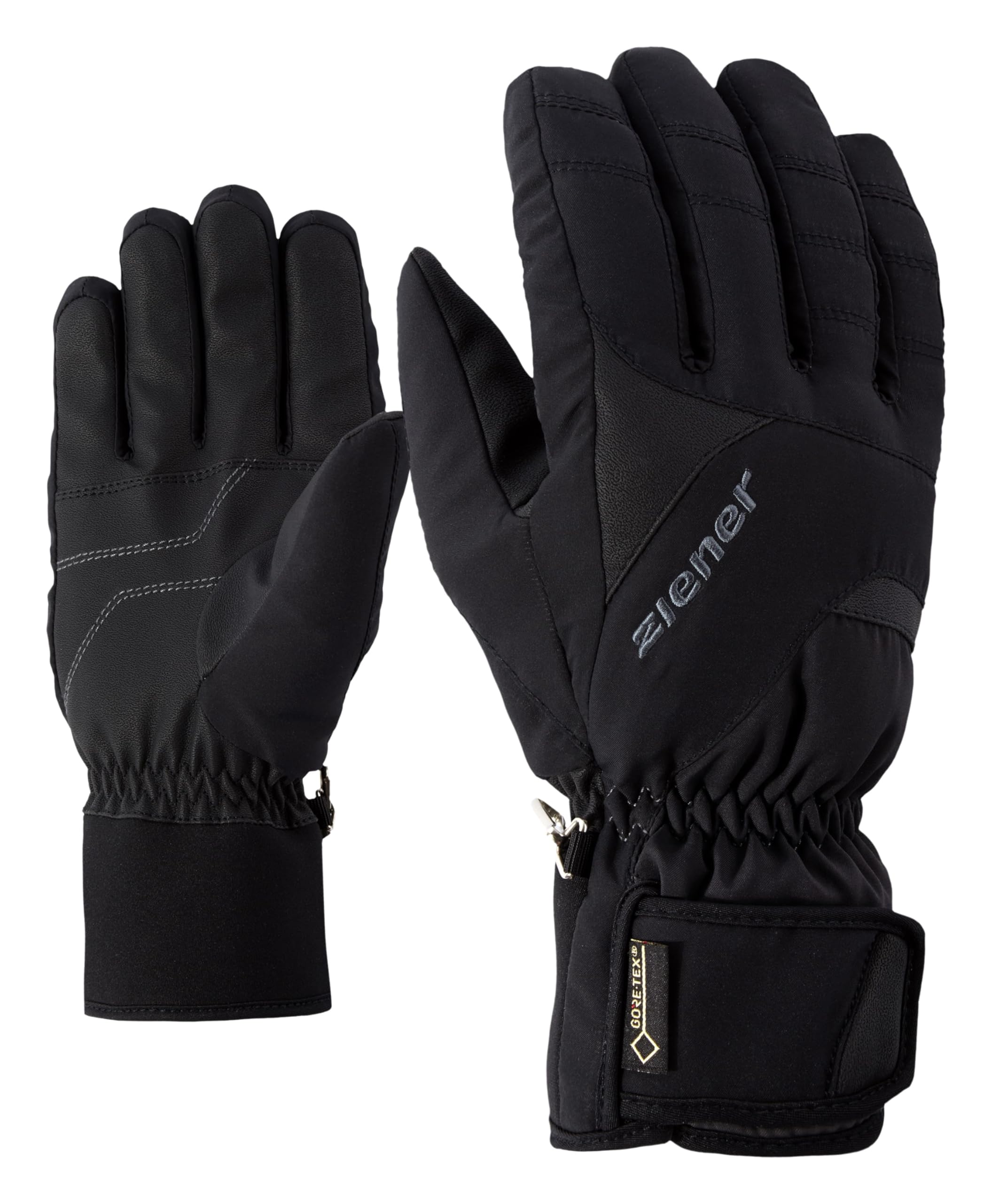 Ziener Adult GUFFERT GTX Glove Alpine Ski Gloves/Winter Sports Waterproof Breathable Black 10.5