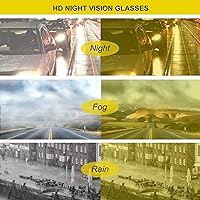 Vista 6 de Wzerry Gafas de visión nocturna para mujeres y hombres, lentes polarizados para conducción nocturna, antirreflejos, lentes amarillas HD que mejoran