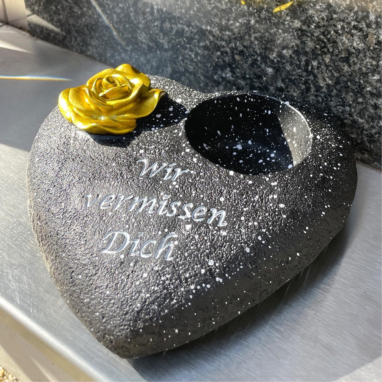 Décoration funéraire, Herz groß, schwarz