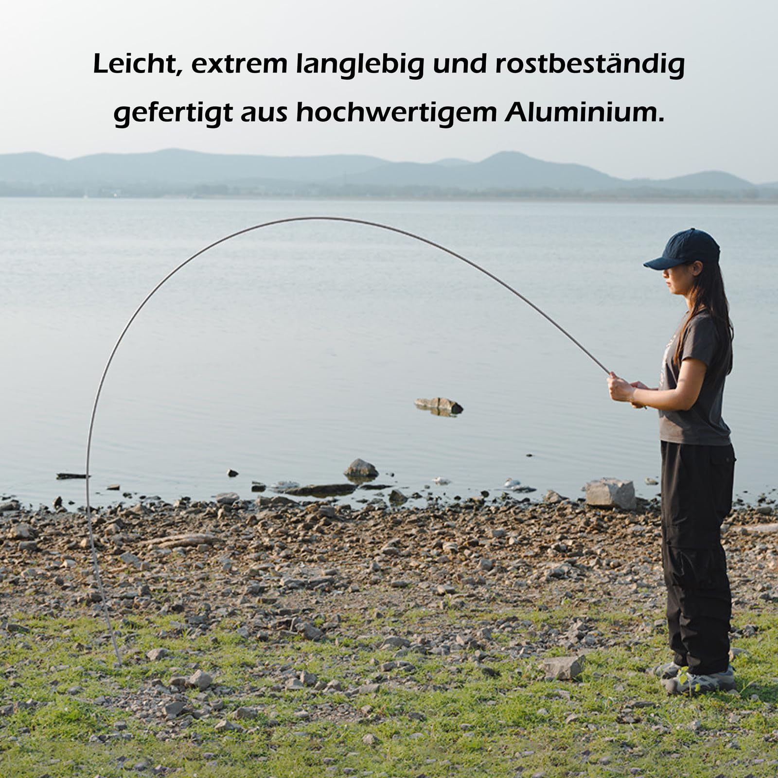 TRIWONDER 2 Stück Zeltstange, Alu Zeltstange Reparatur Set, Aluminium Tarp Pole Tarpstange, Aufstellstangen für Camping Wandern Zubehör