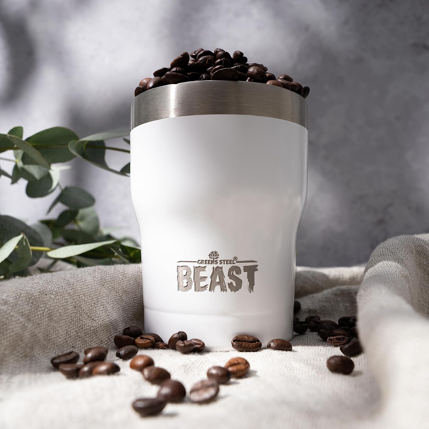 Beast 10 oz Tumbler Stainless Steel Vacuum Insulated Coffee Ice Cup Double Wall Travel Flask (Arctic White) - Image 5