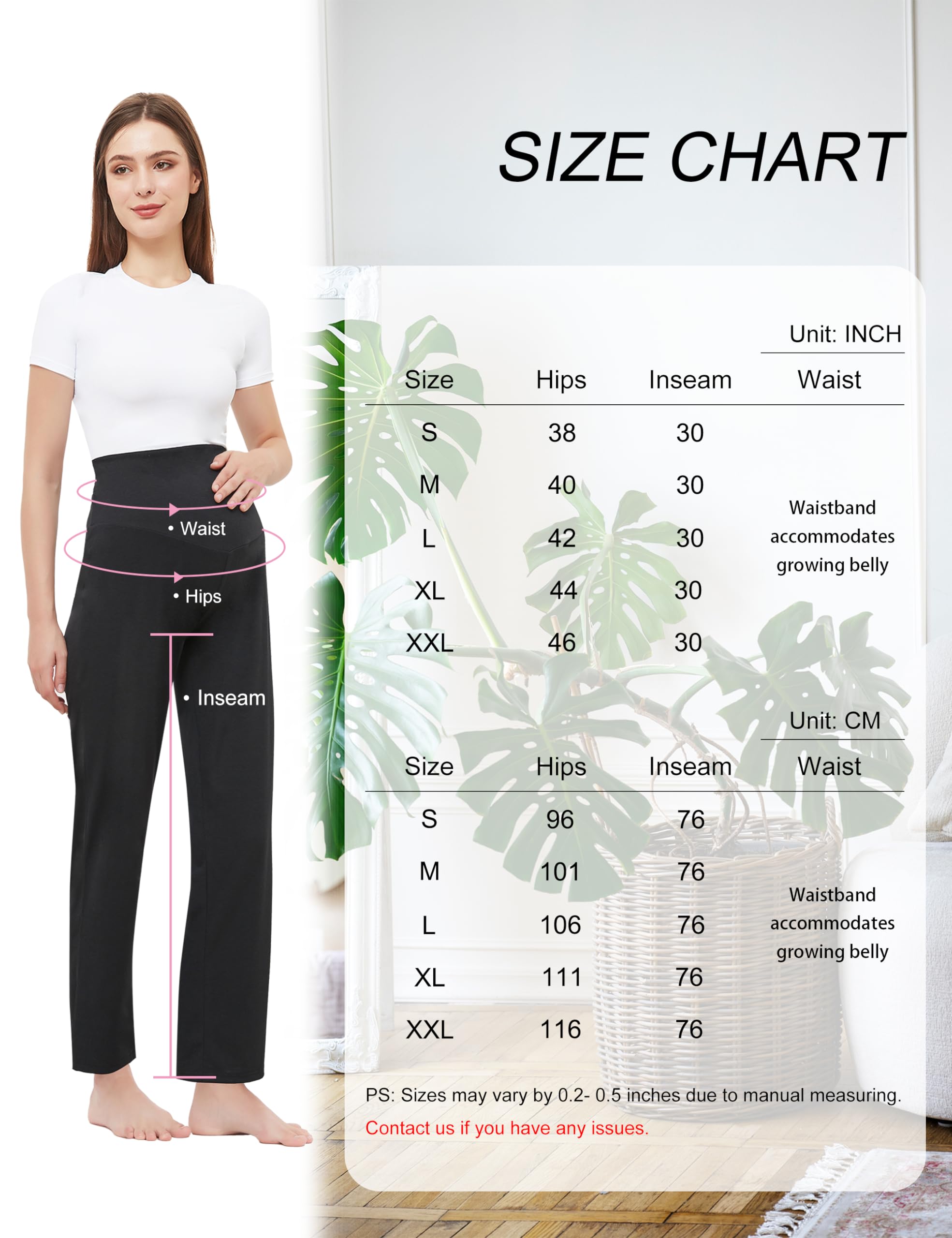 Damen Umstandshose, lässig, locker, weiter/gerades Bein, bequem, Palazzo Lounge-Hose, Schwangerschaft, vielseitige Hose