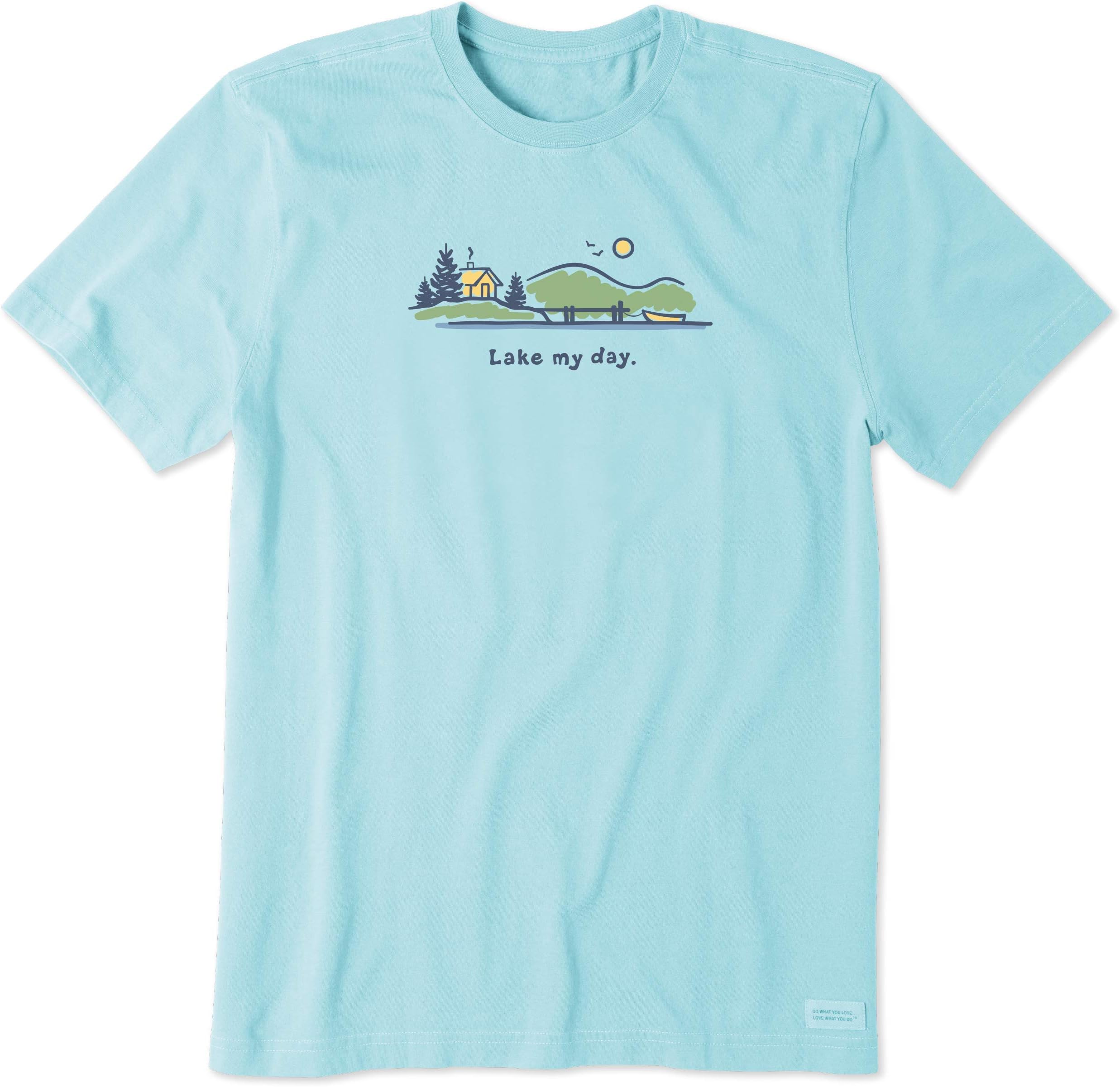 Life is Goodmens Vintage Crusher Graphic T-Shirt Lake My Day T-Shirt