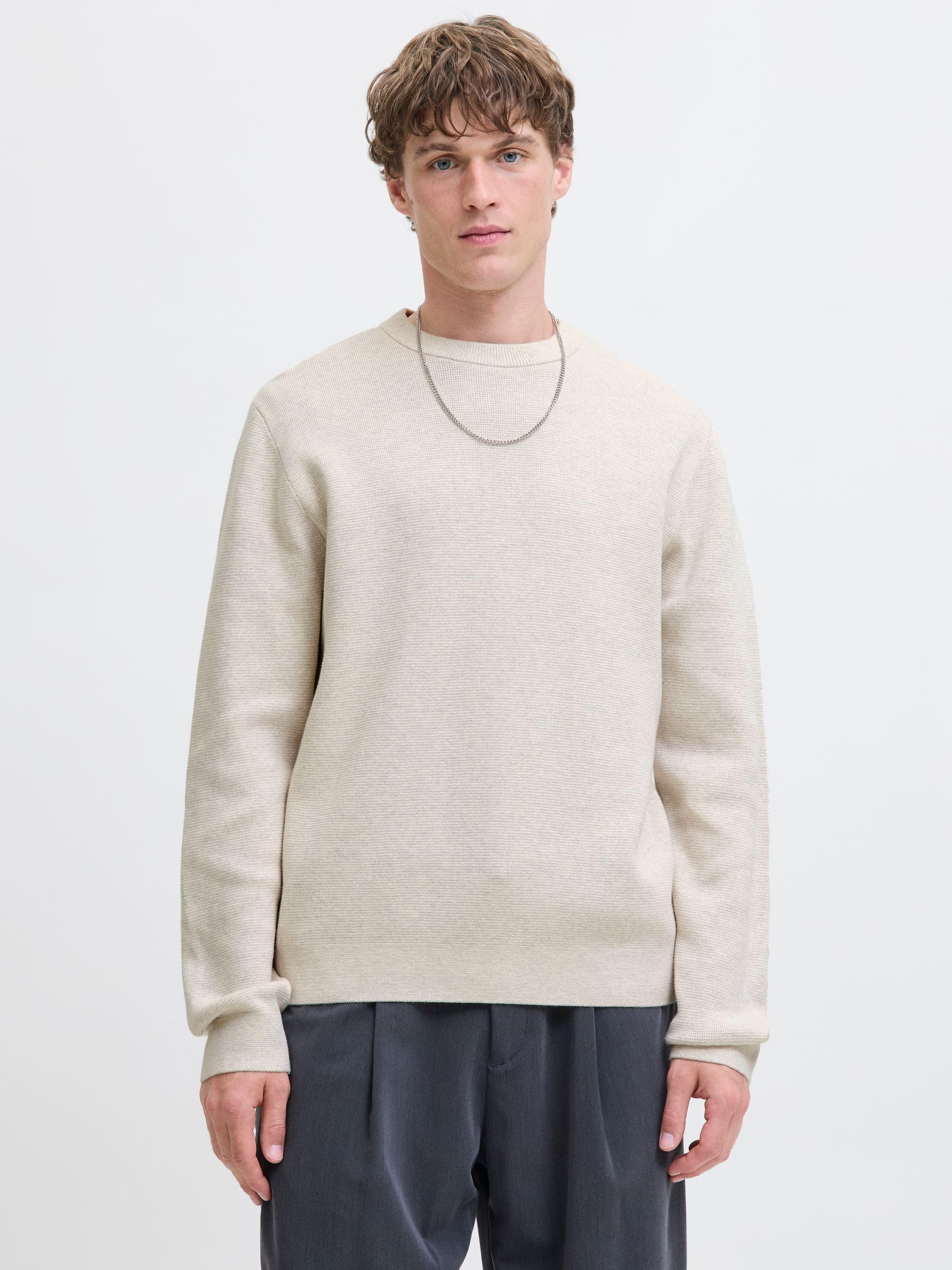 JACK & JONES Jprccmilano Stitch Knit Crew Neck SN Jprccmilano Stitch Knit Crew Neck SN Uomo (Pacco da 1)