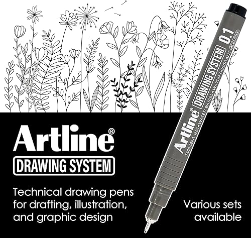 Miniatura 2 de Artline 230 bolígrafos con sistema de dibujo, bolígrafos de dibujo técnico para dibujo, ilustración y diseño gráfico, caja fuerte con certificación