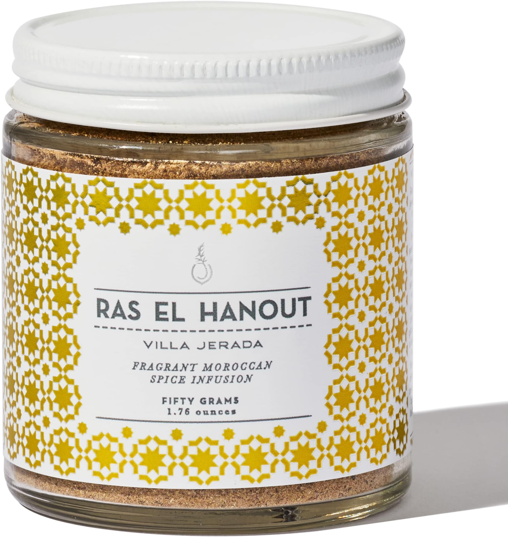 Villa Jerada, Ras El Hanout Premium Seasoning - Ancient Moroccan Spice (Rich, Colorful, Aromatic & Zesty), 1.76 oz (RAS EL HANOUT - 1 JAR)