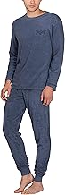 Moonline - Men's Terry Cotton Pyjamas with Crew Neck