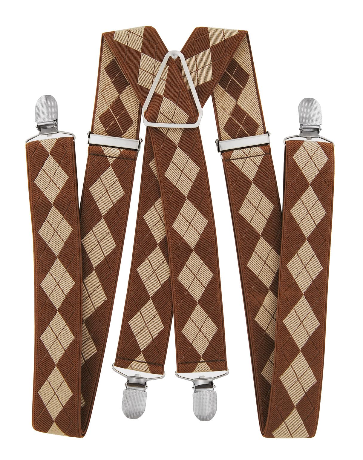 axy Hosenträger für Herren breit 3,5 cm in X-Form mit 4 Hosenträger Clips extra stark längenverstellbar 35mm