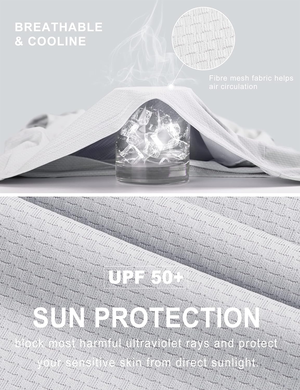 ZUTY Women's Long Sleeve Shirts UPF 50+ Sun Protection Full Zip Jacket UV Lightweight Hiking Outdoor Golf Zipper Pockets 01-light Grey-full Zip X-Large