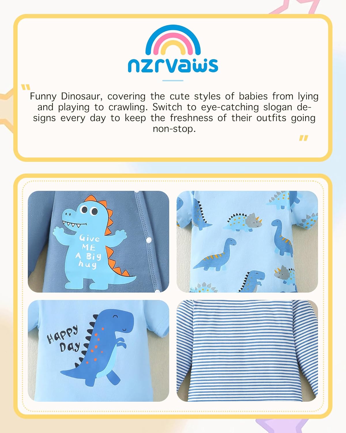 NZRVAWS Preemie Newborn Baby Boy Clothes Infant Clothing Romper Pant Outfits Set Layette Essentials 19 Pieces 0 3 6 12 Months - Image 6