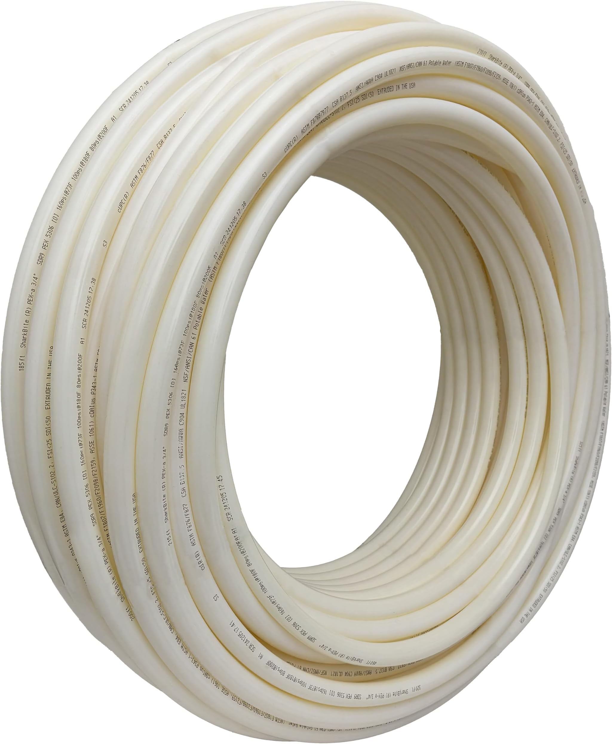 SharkBite 1/2 Inch x 300 Feet White PEX-A, Made in the USA, Flexible Water Pipe Tubing for Plumbing, UA60W300