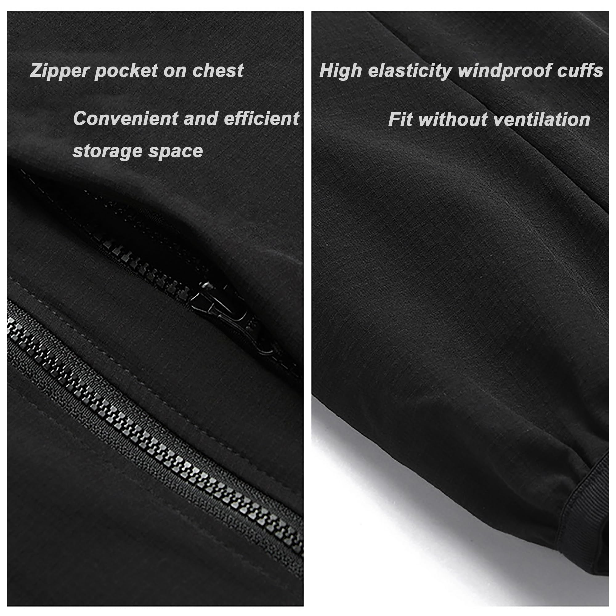 Chaqueta de ciclismo Hombre, Maillot de Ciclismo, Chaqueta Cortavientos con Doble Cremallera, Impermeable Maillot Para Bicicleta De Montaña para Ciclismo de Running