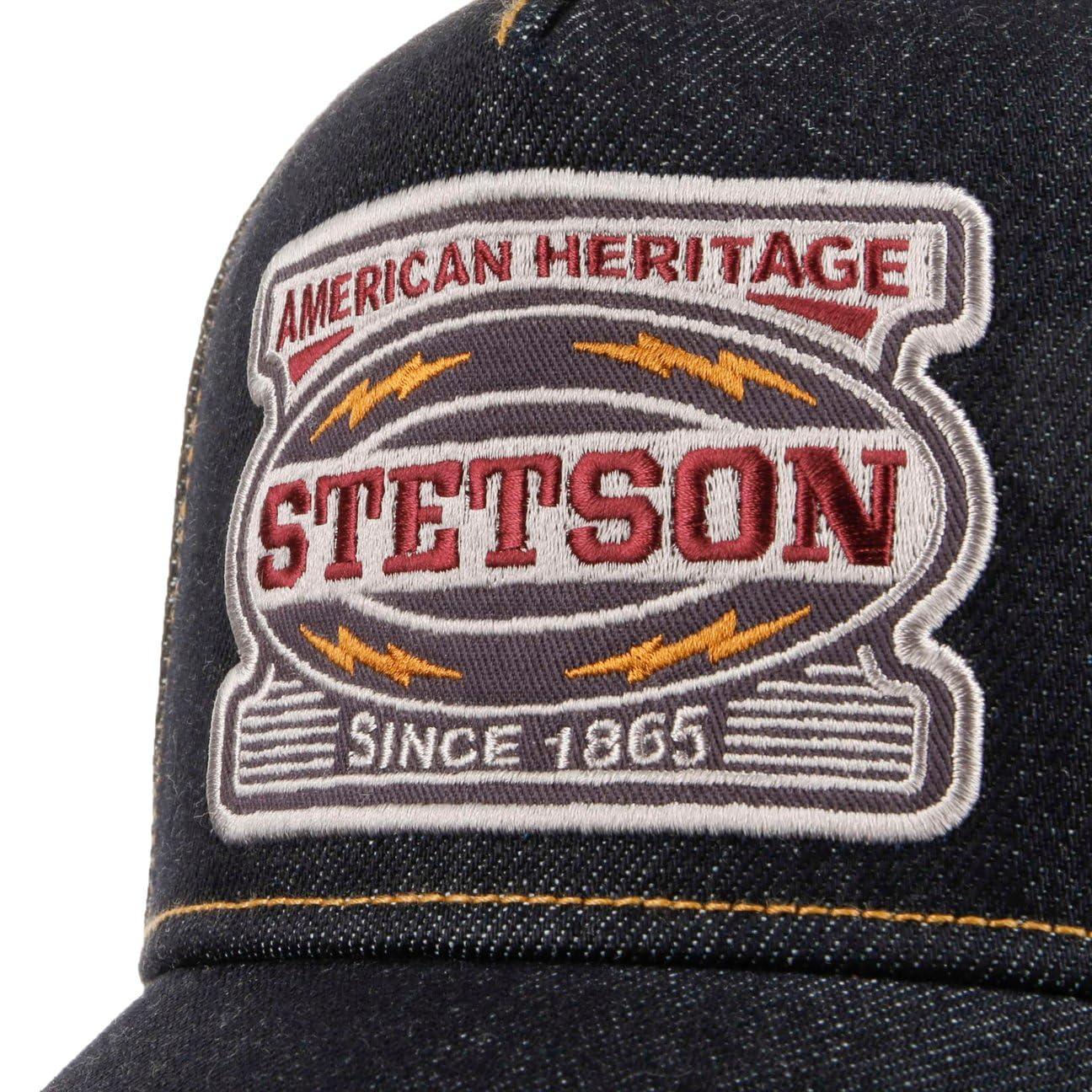 Stetson Dark Denim Cap Basecap czapka bejsbolówka męska – Snapback, z daszkiem, na wiosnę, lato, jesień, zimę, wiosnę, lato, jesień i zimę