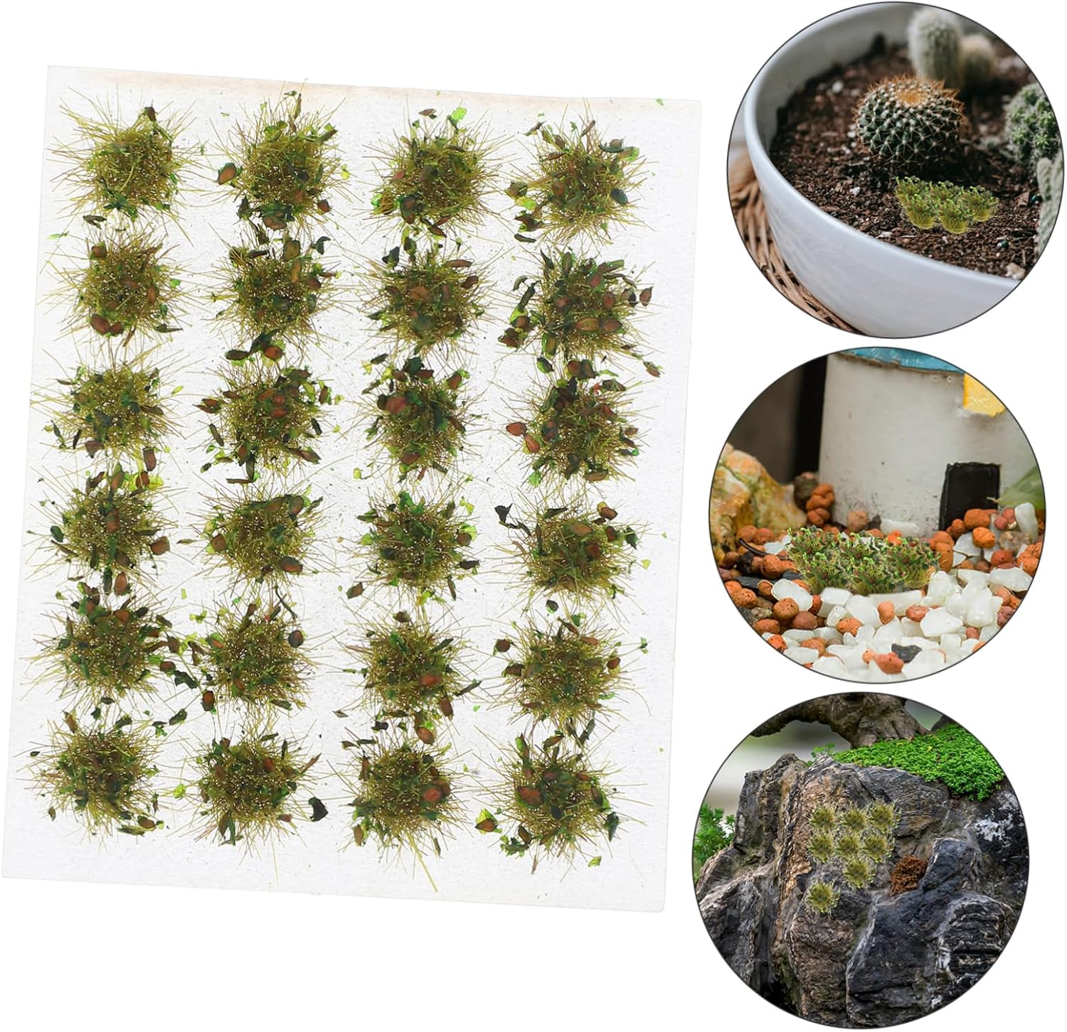 Artificial Grass Clusters for Model Train Scenery Lifelike Static Grass for Architecture Building and Landscape Decor -Adhesive Installation Green
