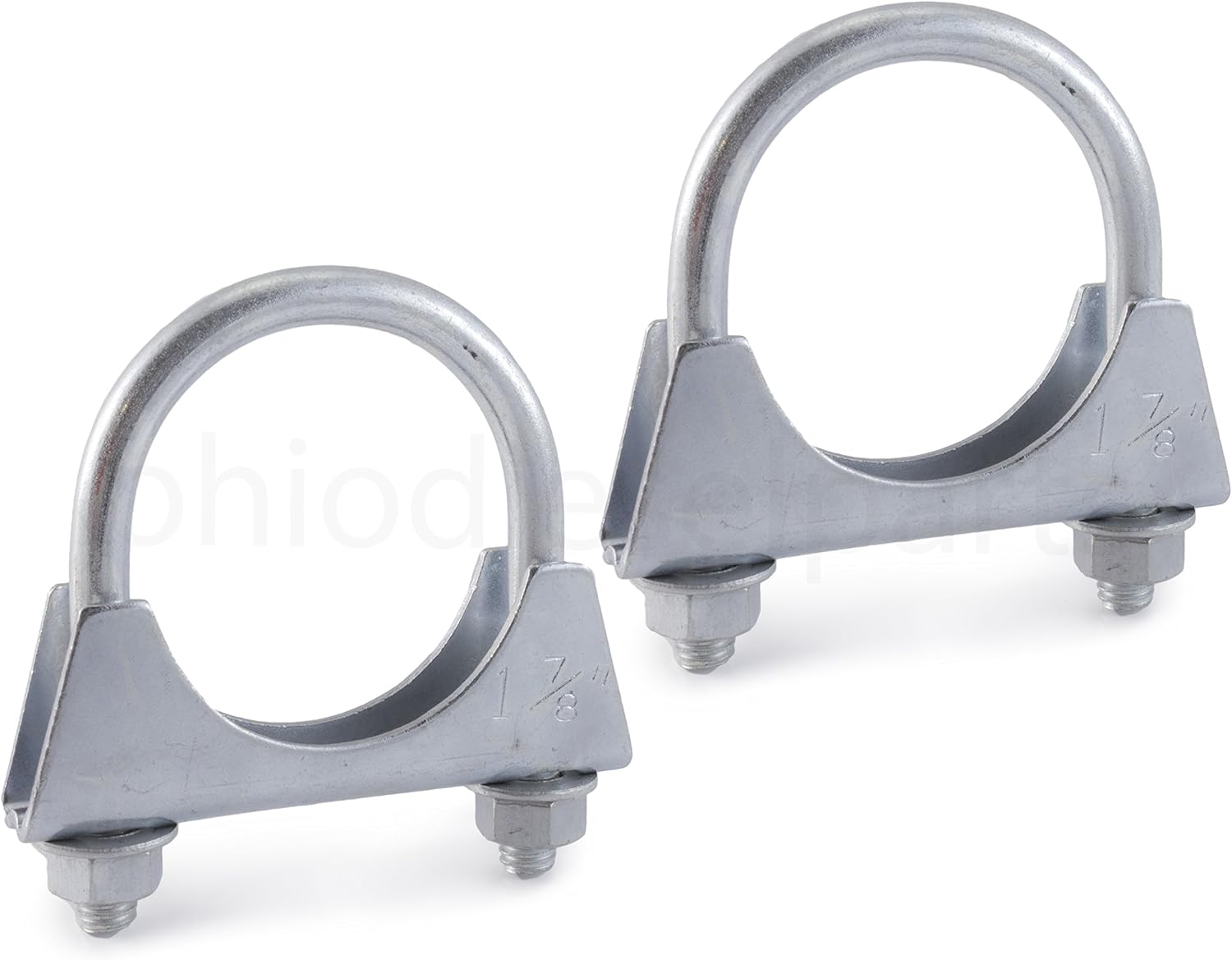 Heavy Duty Muffler/Exhaust Clamp 5" Inch - Saddle Style with U-Bolt -Zinc (2-Pack)