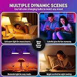 FRIDEKO HOME Smart LED Bulbs, 5 Colour Modes, Touch Control, USB Rechargeable, 150LM, 2000mAh (RGB, 2PX)