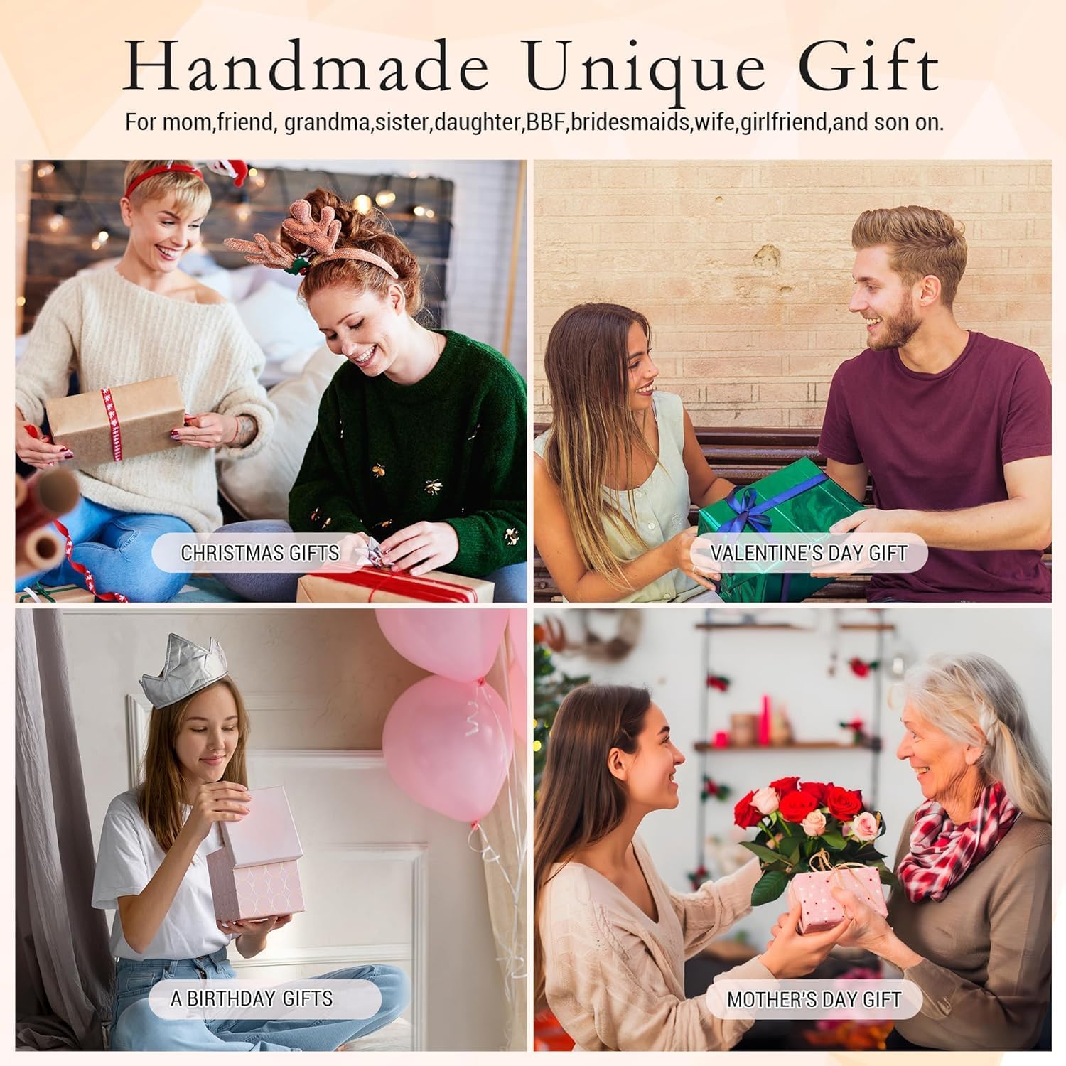 Beaded Gemstone Necklace for Women, Natural Bead Choker Necklace, Handmade Surfer Beach Necklace 14K Gold Plated Trendy Jewelry Gift for Women Girls Teens - Image 6