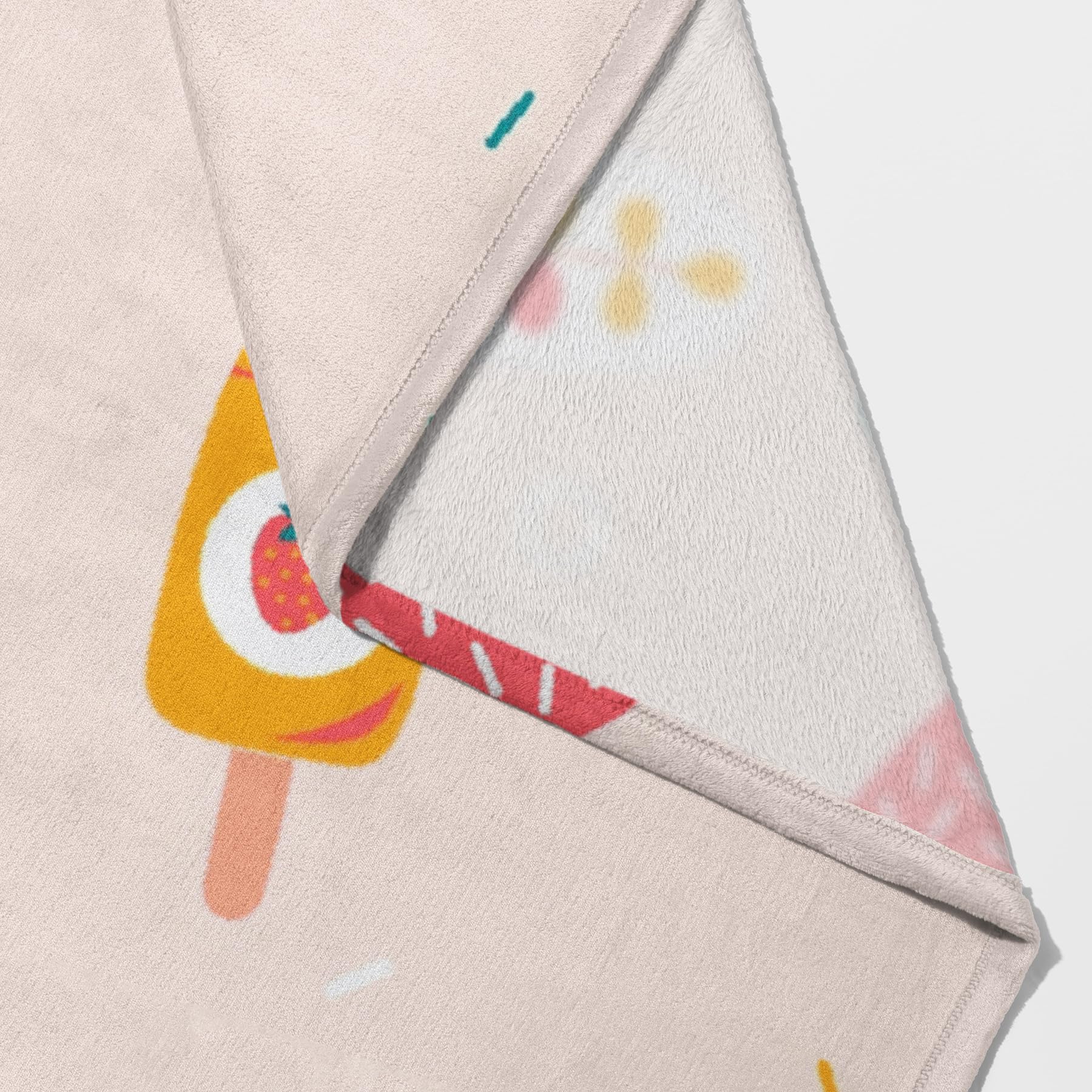 Soft Baby Blanket - Ice Cream Print -6