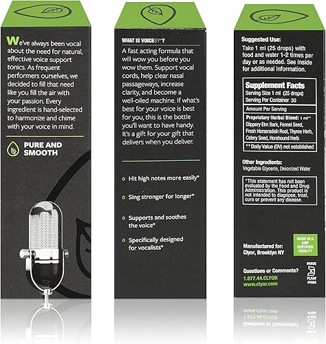 Miniatura 3 de CLYOR Voice37 - Remedio de voz de Singers - Paquete de 2 fórmula de refuerzo vocal a base de hierbas naturales para lubricar calmar y aliviar la