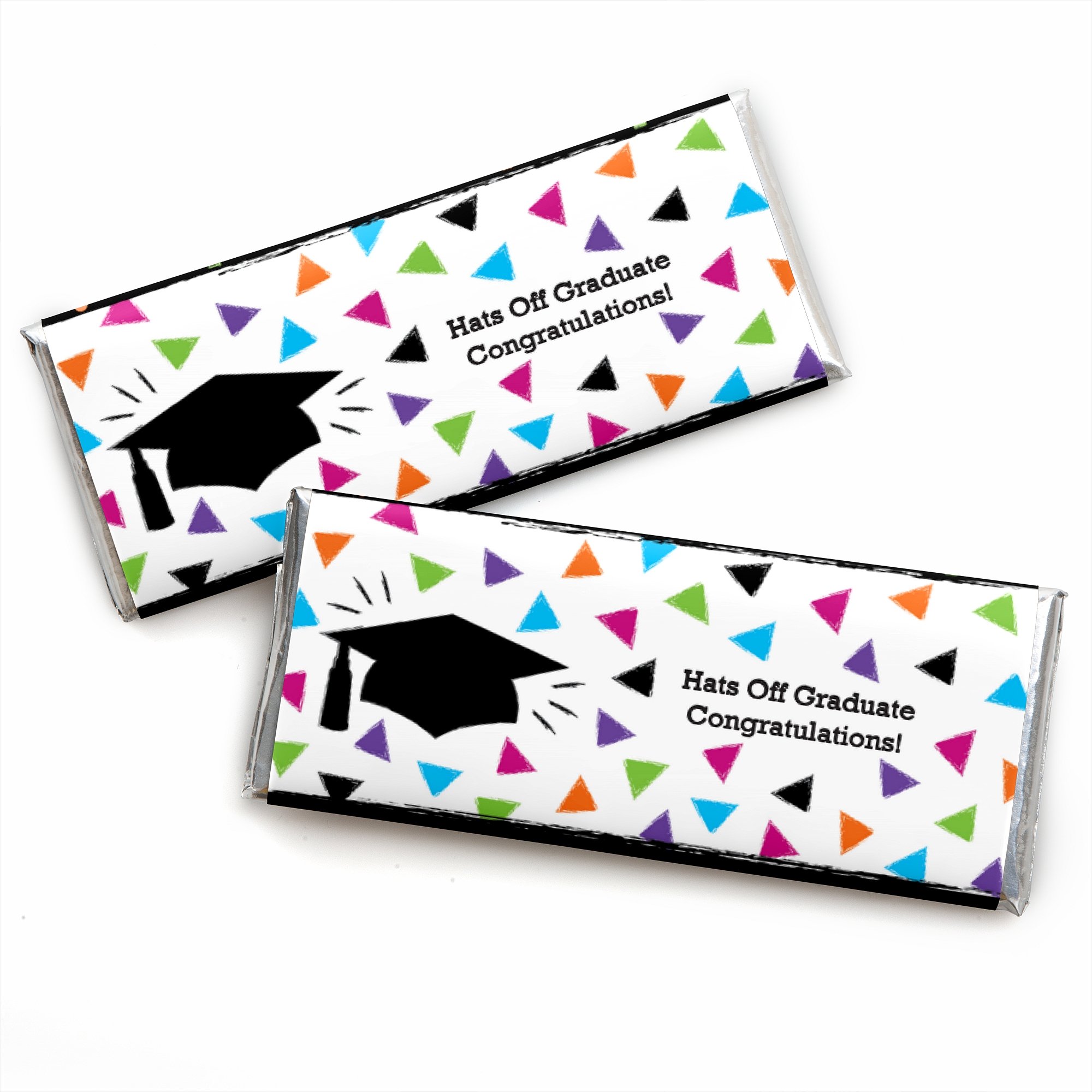 Amazon.com: Hats Off Grad - Graduation Party Candy Bar Wrappers Party  Favors - Set of 24 : Home & Kitchen