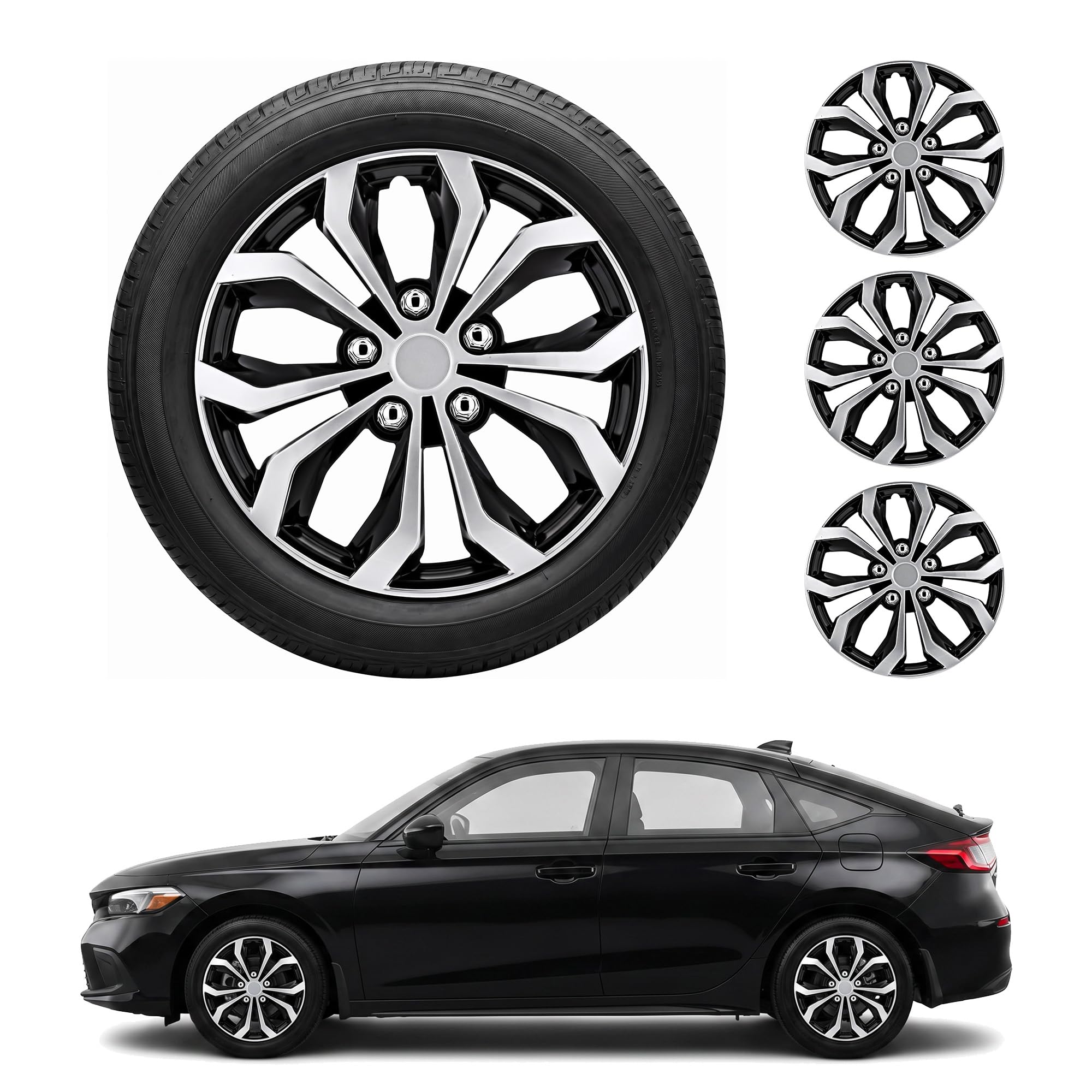Pilot Automotive 16 Inch Spyder Hubcaps