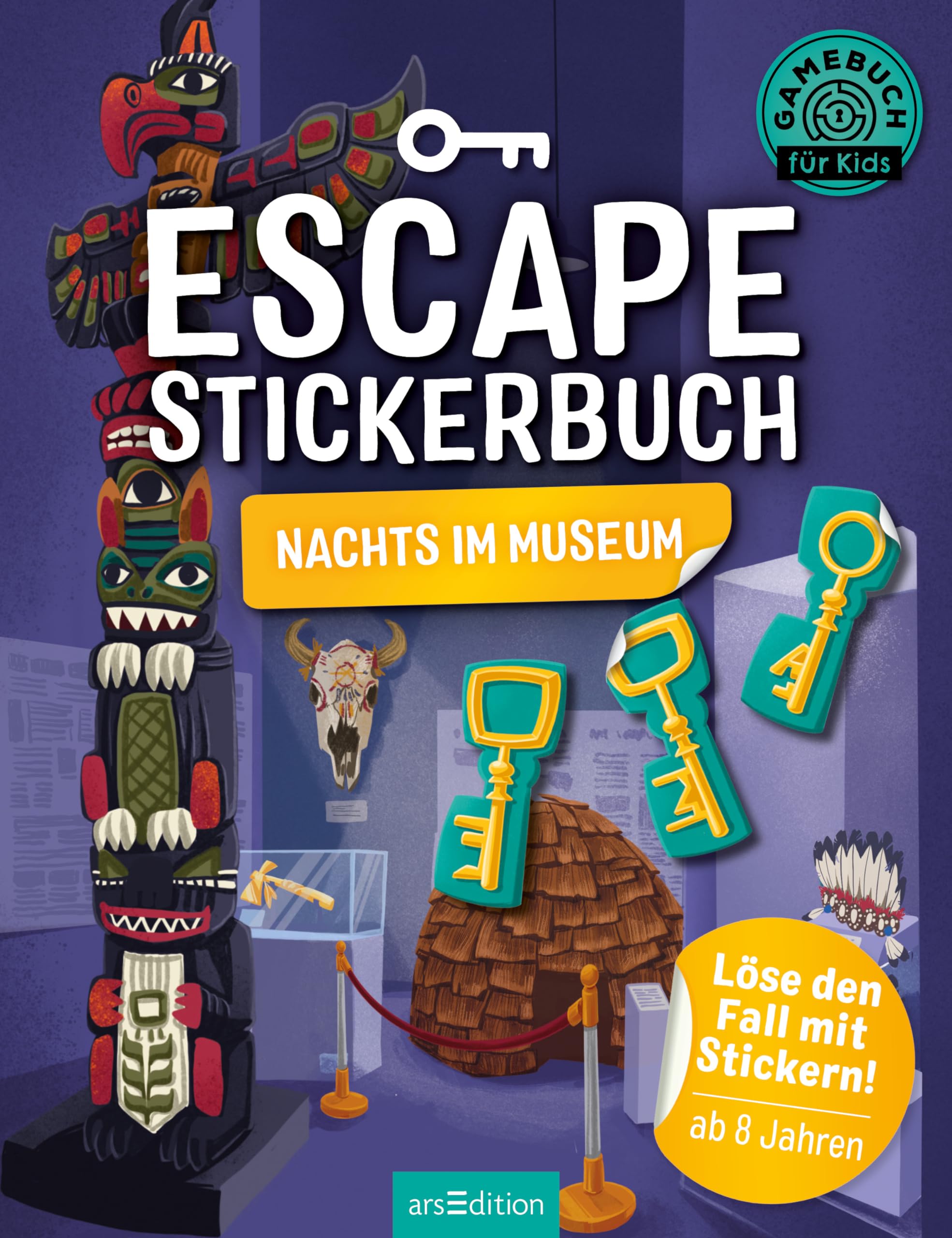 Escape-Stickerbuch – Nachts im Museum: Löse den Fall mit Stickern!