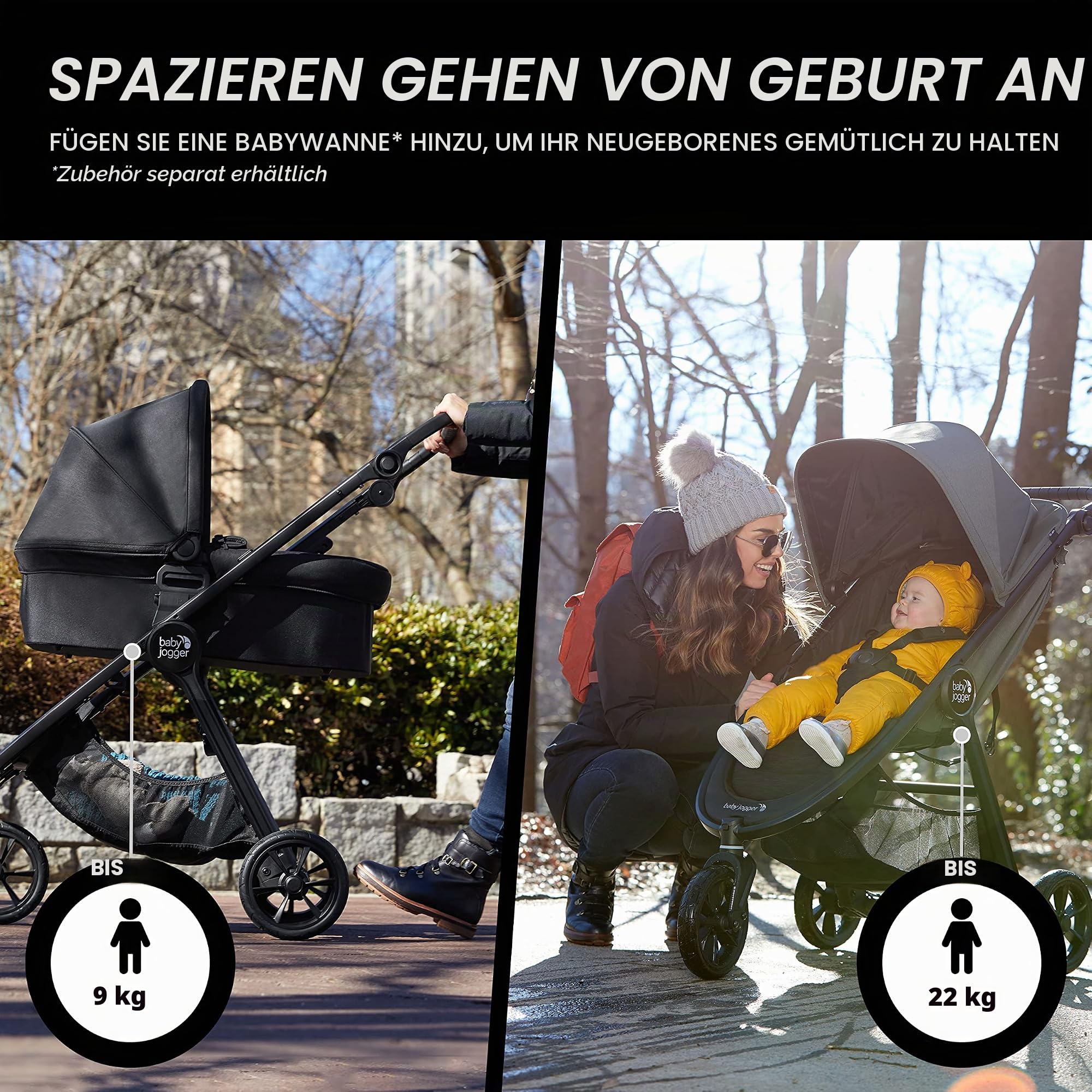 Baby Jogger City Mini GT2 All-Terrain Kinderwagen Opulent Schwarz