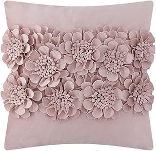 JWH Handmade 3D Flower Throw Pillow Covers Aesthetic Decorative Floral A...
